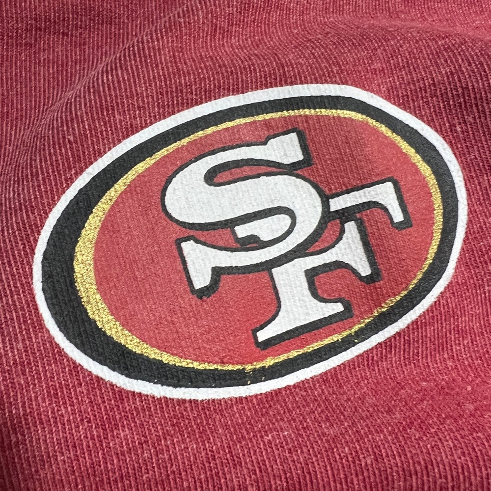 NWT SF 49ers Fanatics Women’s Hoodie 2XL Oversized Washed Red NFL V-Neck - Picture 9 of 11